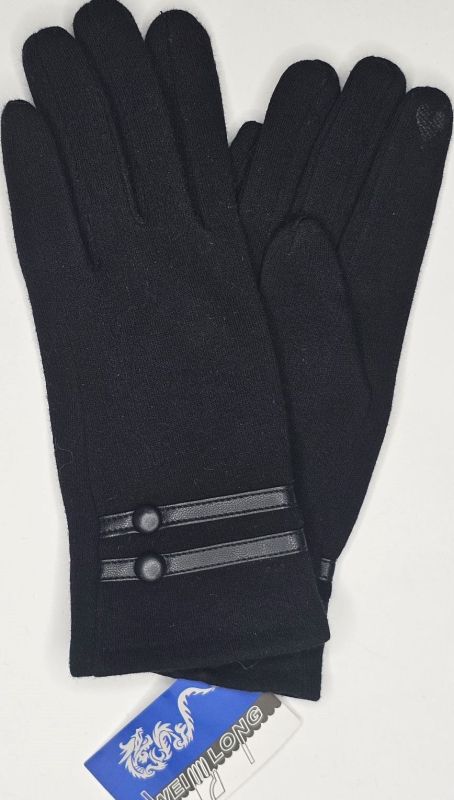 002-1 жіночі рукавички з бавовняної тканини на плюші