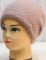 1809-10A жіноча ангорова шапка з подвійної в'язки "гусячі лапки" 1809-10A жіноча ангорова шапка з подвійної в'язки "гусячі лапки"