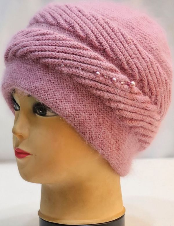 TL-2423-1 жіноча ангорова шапка з подвійної в'язки